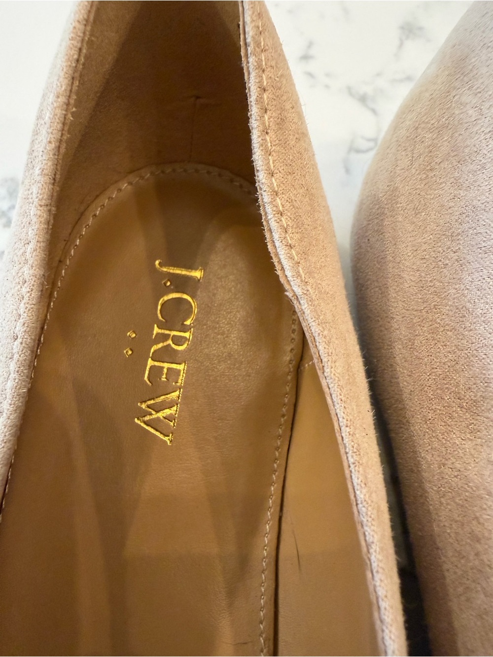 J. Crew Suede Bow Loafers in Taupe - Picture 2 of 8